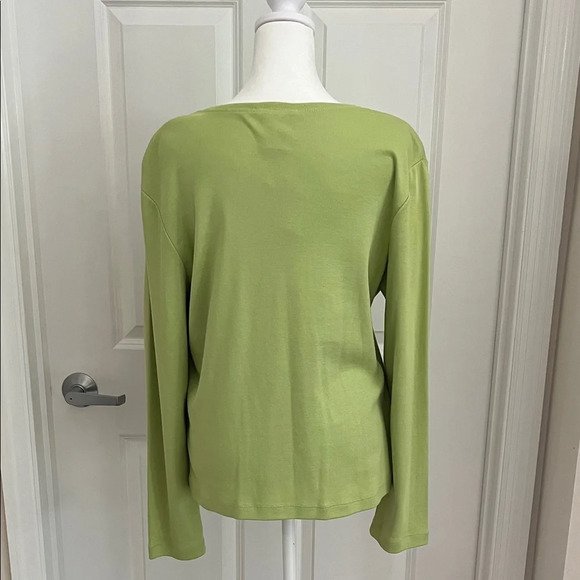 Talbots Light Green Button Front LS Cardigan Sweater - Picture 3 of 8
